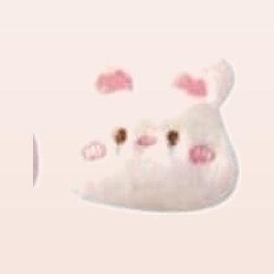 White Bunny Face