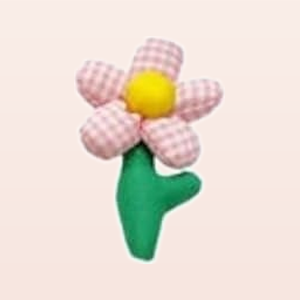 Pink Gingham Flower